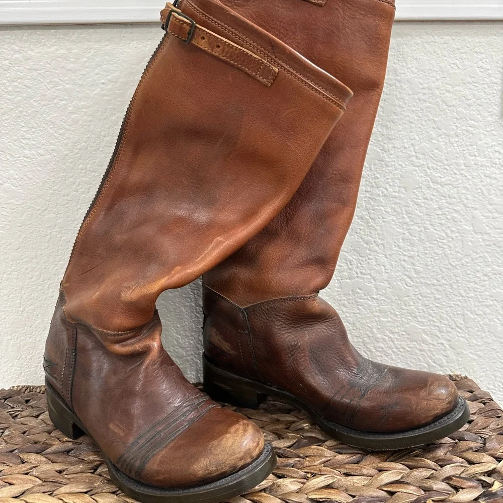 Ash Leather Riding Boots - Picture 1 of 8